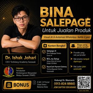 PKKPS & PAMS Akan Anjur Bengkel AI Salepage Jualan Produk untuk Usahawan Sarawak